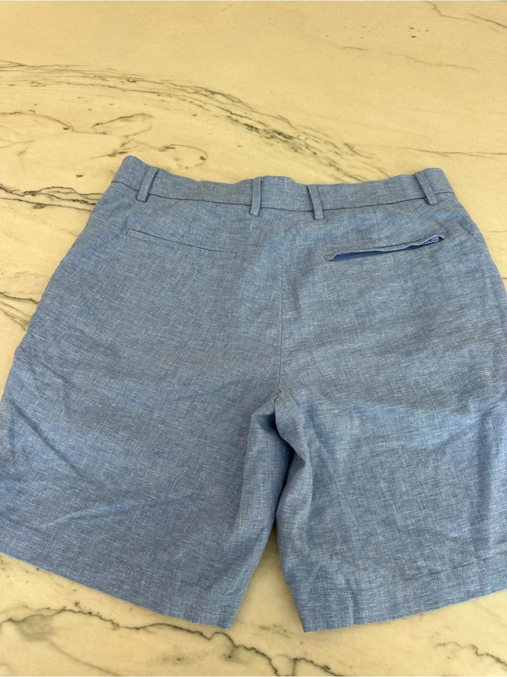 Men's Banana Republic Blue Casual Linen-Blend Shorts